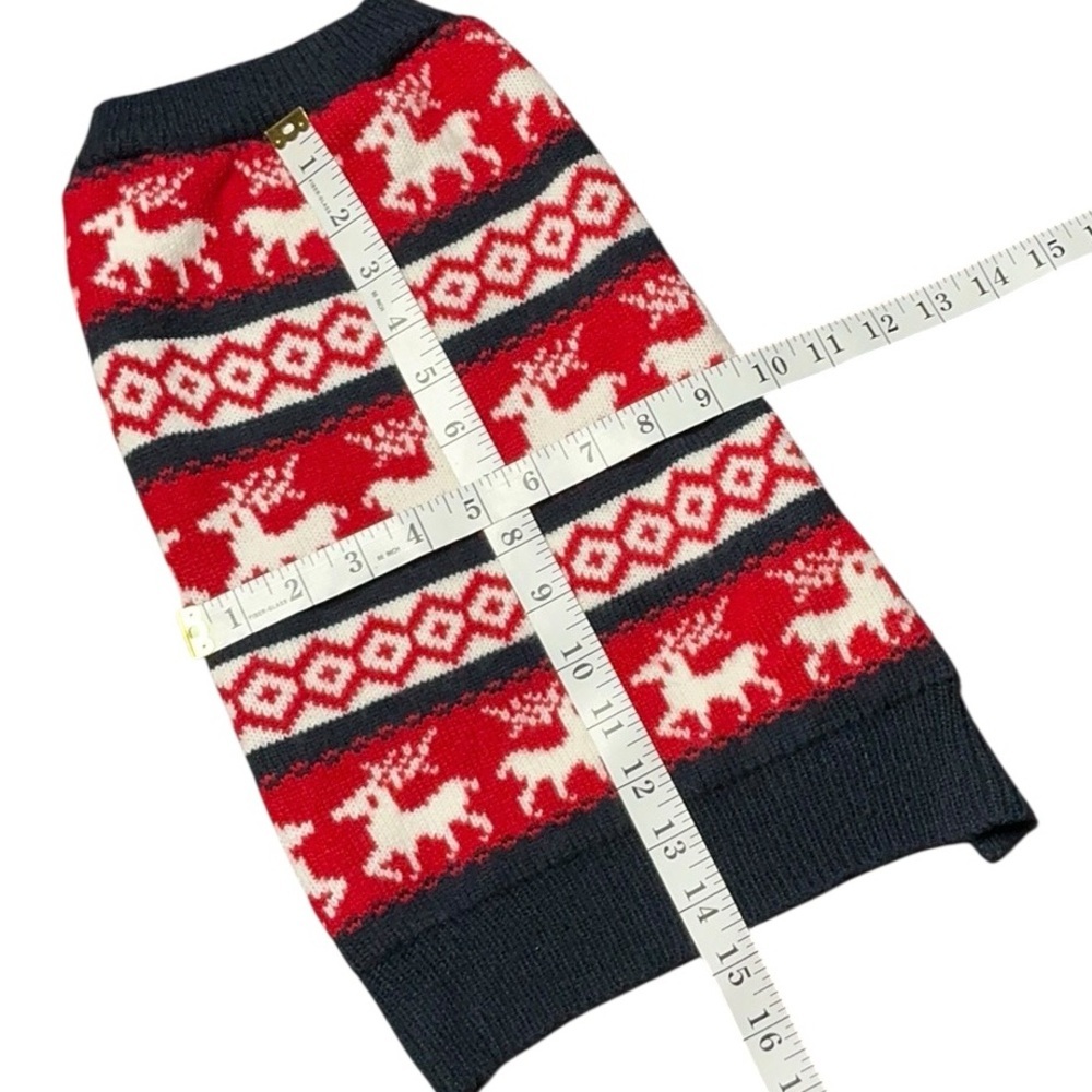 Cozy Knit Reindeer Dog Sweater - Picture 6 of 6